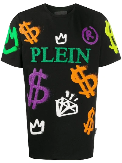 Philipp Plein Logo Print T-shirt In Black