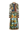 DOLCE & GABBANA AUTUMN PRINT MIDI SHIRT DRESS,15779617