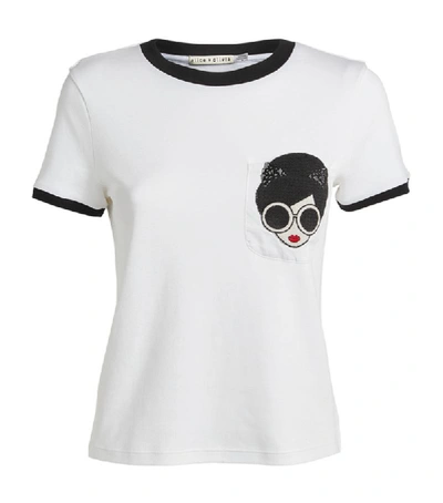 Alice And Olivia Rylyn White Cotton T-shirt
