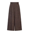 DOLCE & GABBANA CHECK WIDE TROUSERS,15782518