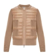 MONCLER QUILTED PANEL ZIP-UP CARDIGAN,15785552