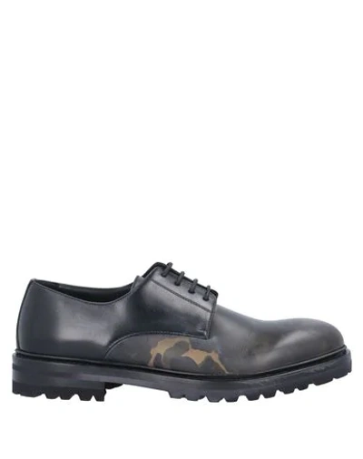 A.testoni Laced Shoes In Black