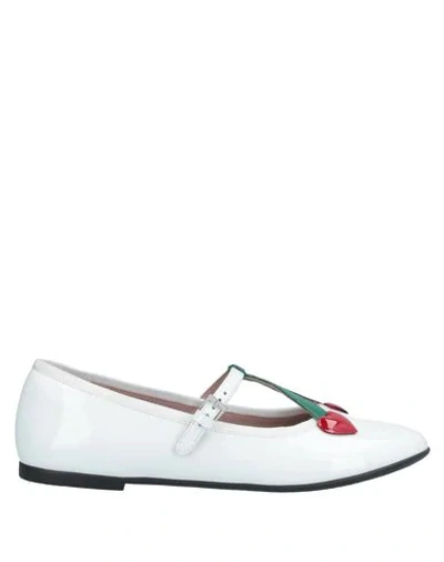 Gucci Ballet Flats In White