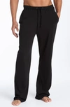 Daniel Buchler Peruvian Pima Lightweight Cotton Lounge Pants In Black