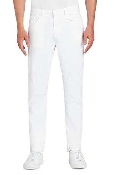 Monfrere Greyson Stretch Distressed Skinny Jeans In Blanc