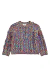 STELLA MCCARTNEY MULTICOLOR FRINGE SWEATER,601065 SPM33