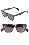 Rag & Bone Square Acetate Sunglasses In Dark Havana