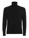 John Smedley Merino Wool Rollneck Cherwell Sweater In Black