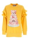 MOSCHINO CAKE TEDDY BEAR SWEATSHIRT IN YELLOW