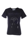 Moschino Double Question Mark Crew-neck T-shirt In Black