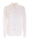 MICHAEL KORS PATCH POCKETS SHIRT IN WHITE