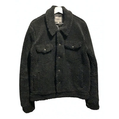 Pre-owned Asos Design Black Faux Fur Jacket