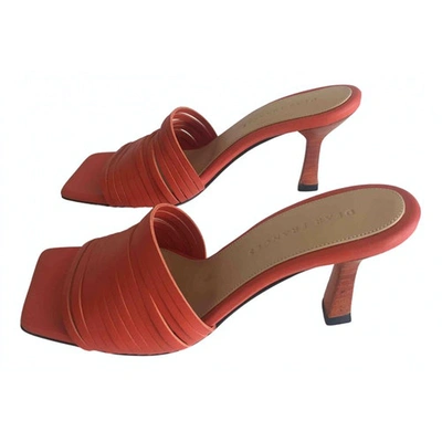 Pre-owned Dear Frances Red Leather Sandals