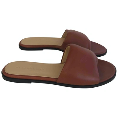 Pre-owned Dear Frances Brown Leather Sandals