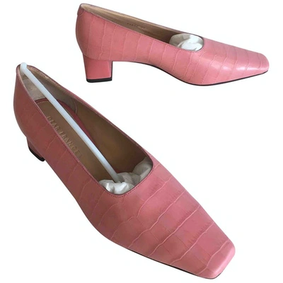 Pre-owned Dear Frances Leather Heels In Pink