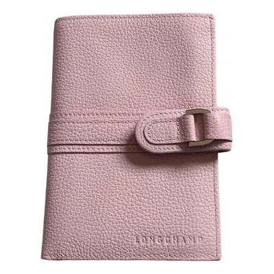 Pre-owned Longchamp Roseau Pink Leather Wallet
