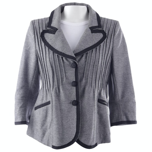 Pre-Owned Louis Vuitton Grey Wool Jacket | ModeSens