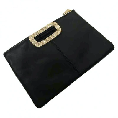 Pre-owned Maje Black Leather Clutch Bag