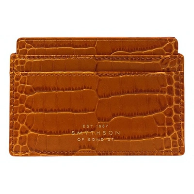Pre-owned Smythson Orange Leather Wallet