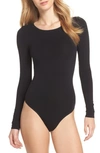 Yummie Seamlessly Shaped Thong Bodysuit In Black
