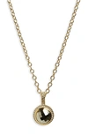 ANNA BECK SEMIPRECIOUS STONE ROUND DROP PENDANT NECKLACE,1436NGPY-N