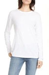 Rag & Bone Icon Luca Slim Long Sleeve Tee In Wht