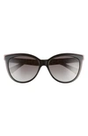 Kate Spade Daeshas 56mm Polarized Cat Eye Sunglasses In Black/ Pink/ Grey