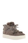 Naked Feet Evolution Platform Sneaker In Brown Leather
