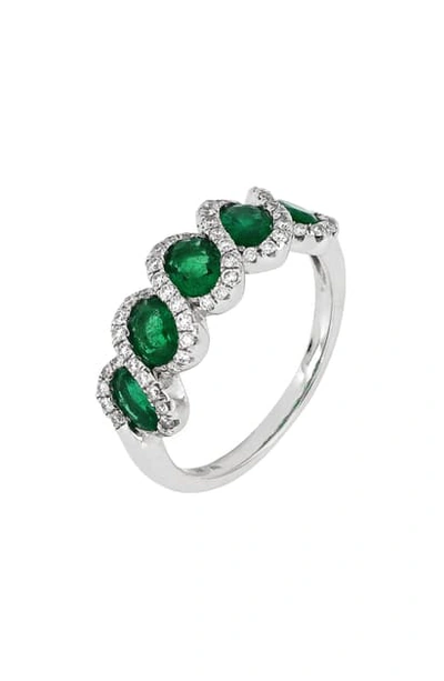 Bony Levy El Mar Emerald & Diamond Statement Band Ring In White Gold