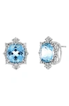 Bony Levy Aquamarine Stud Earrings In White Gold