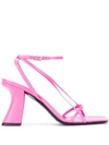 By Far Kersti Strappy Sandals In Pink