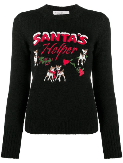 Philosophy Di Lorenzo Serafini Santa's Helper Print Jumper In Black