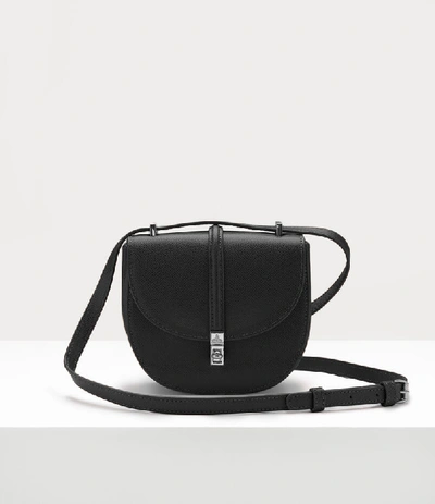 Vivienne Westwood Mini Sofia Leather Shoulder Bag In Black