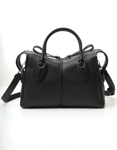 Tod's Small D Bag In Leather With Shoulder Strap In Black