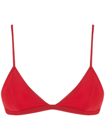 Haight Thin Straps Bikini Top In Red