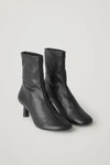 COS NAPPA LEATHER SOCK-STYLE ANKLE BOOTS,0917854001011