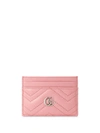 GUCCI GUCCI WOMEN'S PINK LEATHER CARD HOLDER,443127DTD1P5815 UNI