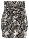 Attico Virgi Python-print Cotton Miniskirt In Multicolor