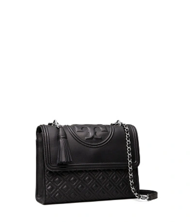 Tory Burch Fleming Small Convertible Shoulder Bag In Black