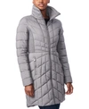 Bernardo Water Resistant Packable Ecoplume™ Puffer Coat In Charcoal