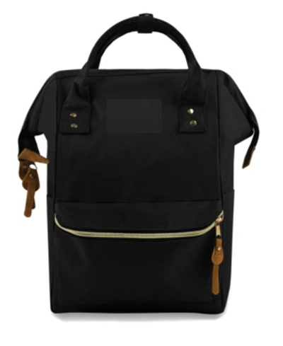 Amka Milan 16" Daily Commute School Backpack In Black