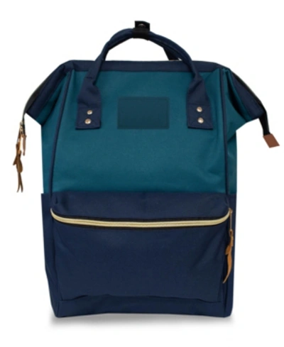 Amka Milan 16" Daily Commute School Backpack In Teal