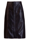 SAINT LAURENT LEATHER SKIRT,624536 Y5OA21000