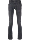 ETRO EMBROIDERED LOGO SKINNY JEANS