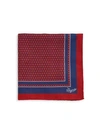 Ermenegildo Zegna Diamond Silk Pocket Square In Red