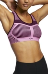 Nike Fe/nom Flyknit Racerback Sports Bra In Beyond Pink/ Bordeaux