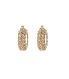 FENDI Gold-tone Crystal Logo Hoop Earrings