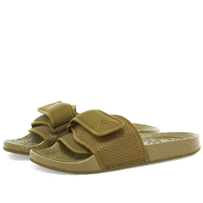 Adidas Originals Adidas X Pharrell Williams Boost Slide In Green