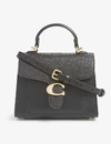 COACH B4/BLACK TABBY TOP-HANDLE LEATHER TOTE BAG,R00133973