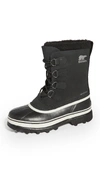 Sorel Cheyanne Ii Shearling-lined Duck Boot In Black/dark Stone